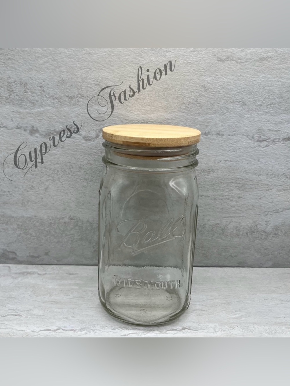 🎉 Ball 32 oz Glass Mason Jar with Wooden Lid